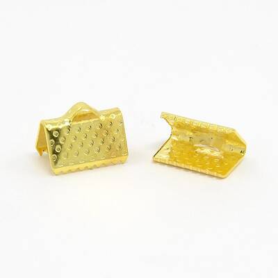 Iron Ribbon Crimp Ends