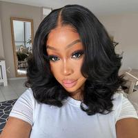 OQ HAIR Blow Out 9x6 M-Cap Wear Go Glueless Bob Wig 250% Density Layered Cut HD Lace Front Wig Human Hair Bleached Knots