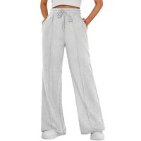 Women's Wide Leg Sweatpants High Waisted Athletic Sweat Pants Winter Baggy Workout Pant with Pocket