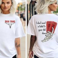 K0e WetzeI High Road Both Sided Tee, Ticket To Your Sh!t Show, Country Music Shirt, Summer Music Festival Tee, High R0ad Grap...