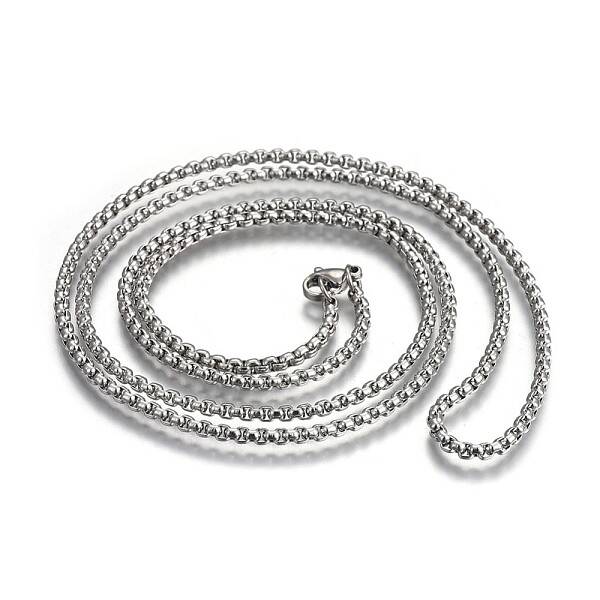 Non-Tarnish 304 Stainless Steel Box Chain Necklaces