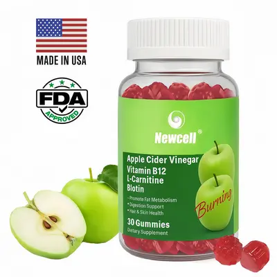 Newcell Vitamin B12 Apple Cider Vinegar Gummies with Immune Support &Digestion | Gut Health & Energy Boost,Non-GMO(Apple Flav...