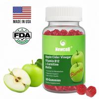 Newcell Vitamin B12 Apple Cider Vinegar Gummies with Immune Support &Digestion | Gut Health & Energy Boost,Non-GMO(Apple Flav...