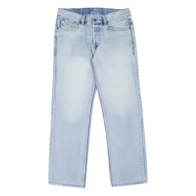 DIESEL Mens Jeans Blue Regular Straight Stone Wash W34 L31
