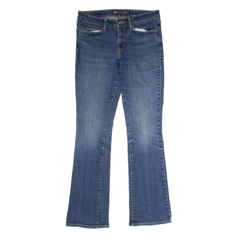LEVI'S Demi Curve Womens Jeans Blue Regular Bootcut Stone Wash W30 L32
