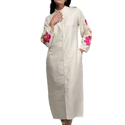 Aphrodite Midi Dress | Color: Ivory | Size: M