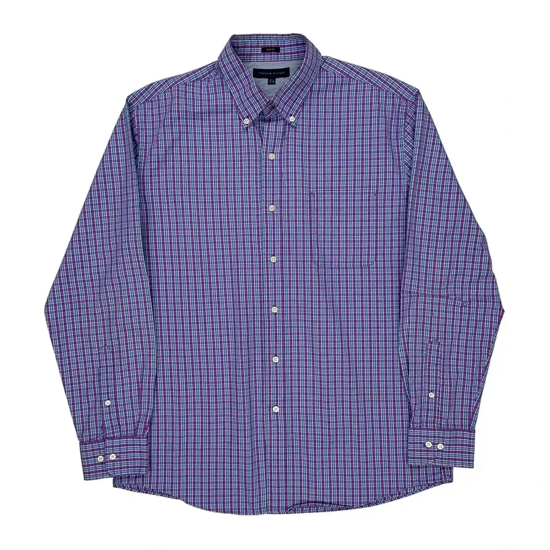Tommy Hilfiger Checked Shirt - Large Multicoloured Cotton