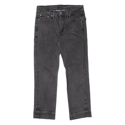 LEVI'S 514 Jeans Black Denim Slim Straight Mens W30 L27