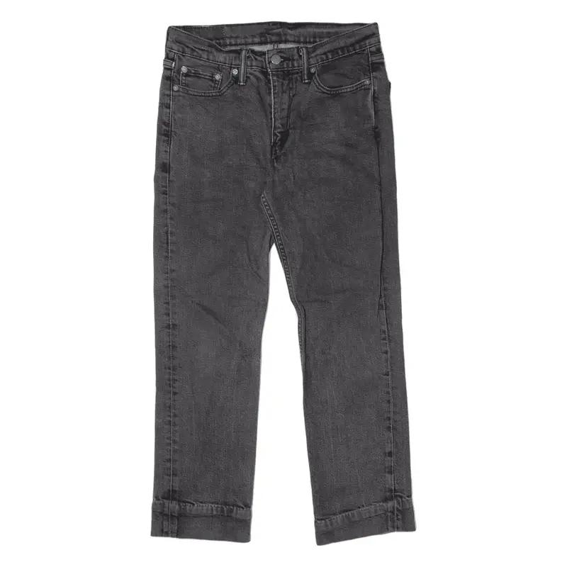 LEVI'S 514 Jeans Black Denim Slim Straight Mens W30 L27