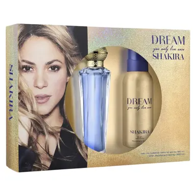 Set Shakira: Dream You Only Live Once Eau De Toilette da donna 80 ml + Dream You Only Live Once Deodorante Spray da donna 150...