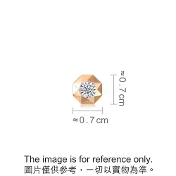 'Fantasy' 18K White & Red Gold Diamond Single Earring