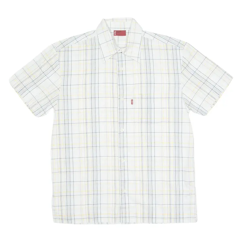 LEVI'S Mens Shirt White Check S