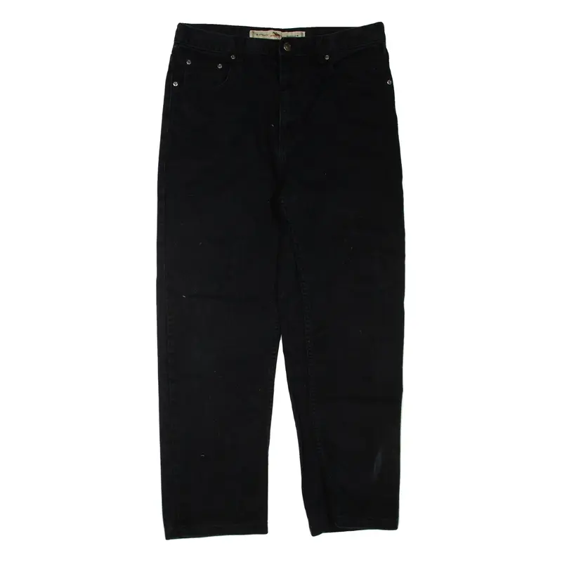 GOWEST Womens Jeans Black Regular Tapered W34 L30