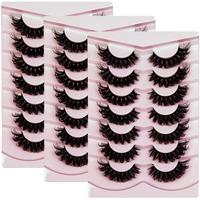False Eyelashes Cluster, 21 Pairs Wispy Cat Eye Look Faux Cluster Lashes, Volumized False Eyelashes for Women & Girls Eye Mak...