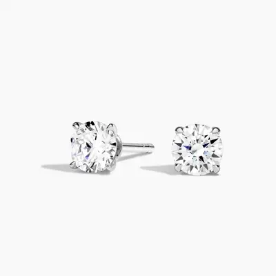 18K White Gold 1/2CT Lab Diamond Stud Earrings