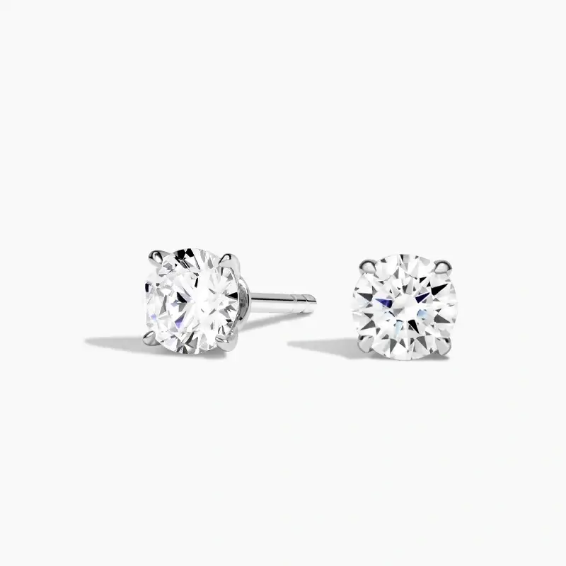 18K White Gold 1/2CT Lab Diamond Stud Earrings