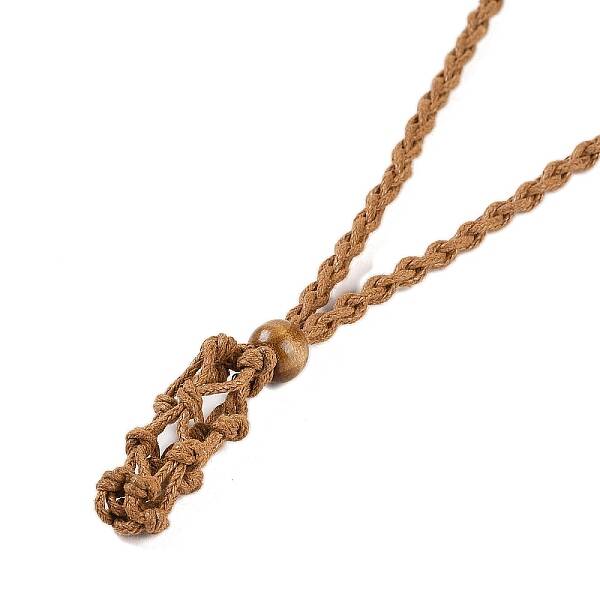 Braided Waxed Cord Empty Macrame Pouch Slider Necklace Making