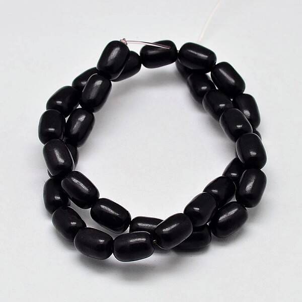 Dyed Barrel Synthetic Turquoise Beads Strands