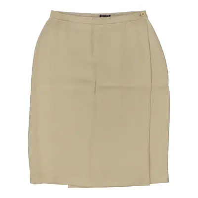Giorgio Armani Mini Wrap Skirt - 26W UK 6 Beige Polyester Blend | Size: UK 6