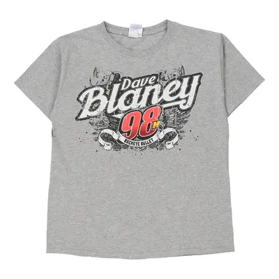 Age 12-14 Dave Blaney  Gildan Graphic T-Shirt - Medium Grey Cotton