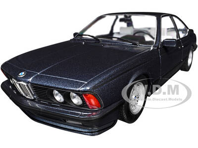 1984 BMW 635 CSI (E24) Macau Blue Metallic with White Interior 1/18 Diecast Model Car by Solido