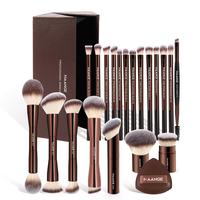 MAANGE Makeup Brush & Puff Set with Storage Box, 20pcs Makeup Brushes & 1 Count Puff & 1 Count Brush Storage Case, Profession...