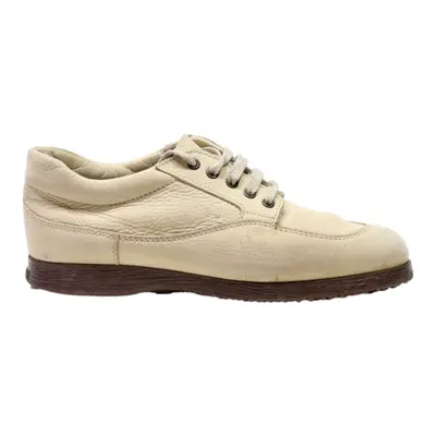 HOGAN Sneaker Trainers Beige Leather Mens UK 8.5