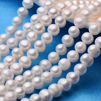 Potato Natural Cultured Freshwater Pearl Beads Strands
