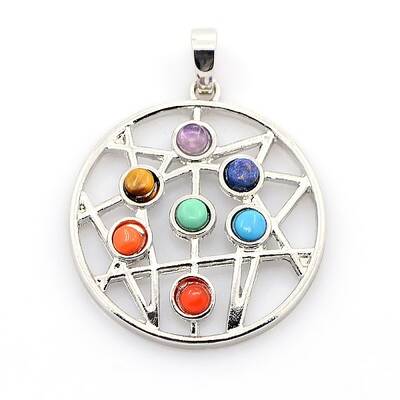 Vintage Chakra Jewelry Gemstone Pendants