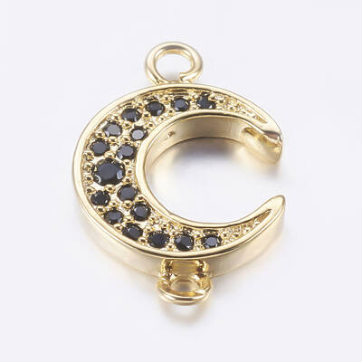 Brass Micro Pave Cubic Zirconia Links