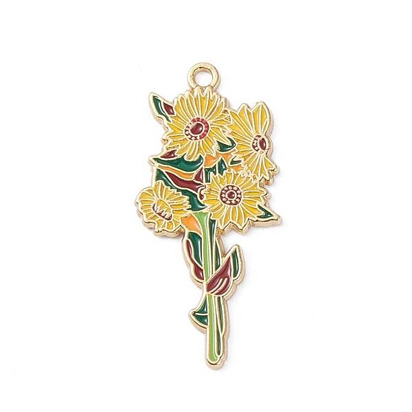 Light Gold Plated Alloy Enamel Pendants