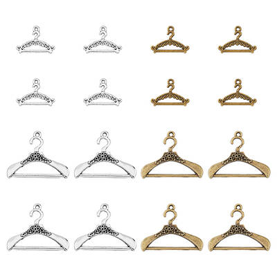 80Pcs 4 Colors Tibetan Style Alloy Pendants