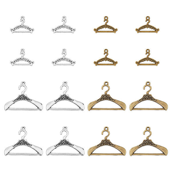 80Pcs 4 Colors Tibetan Style Alloy Pendants