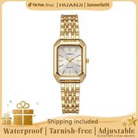 [Perfect Valentine's Day & Birthday Gift]-Luxury Ladies Fashion Quartz Watch Simple Scale Square Quality Gold Plated Women Wa...