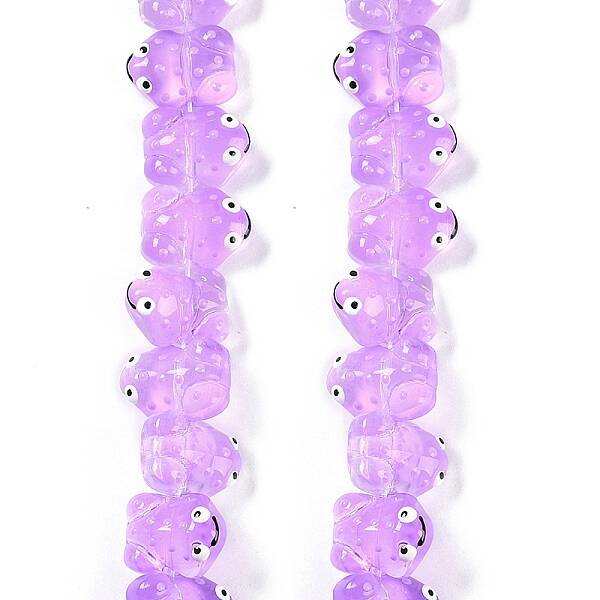 Transparent Glass Enamel Beads Strands