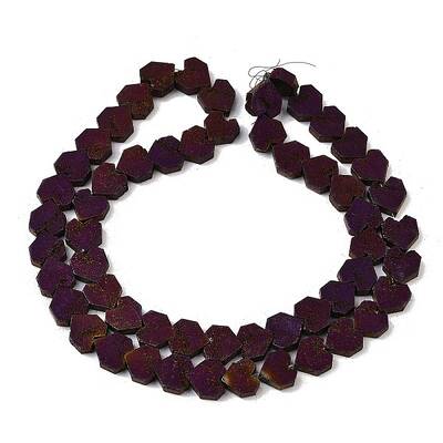 Electroplated Natural Lava Rock Beads Strands