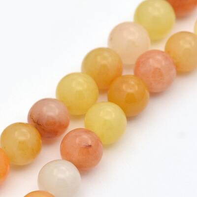 Natural Topaz Jade Round Beads Strands