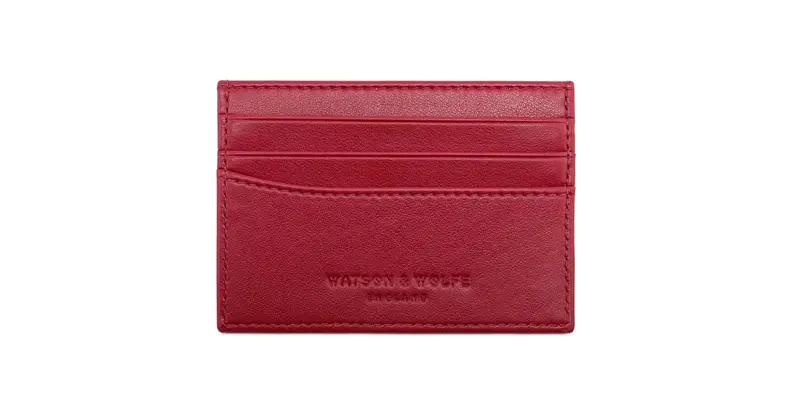 Slim Card Holder in Red Bark
