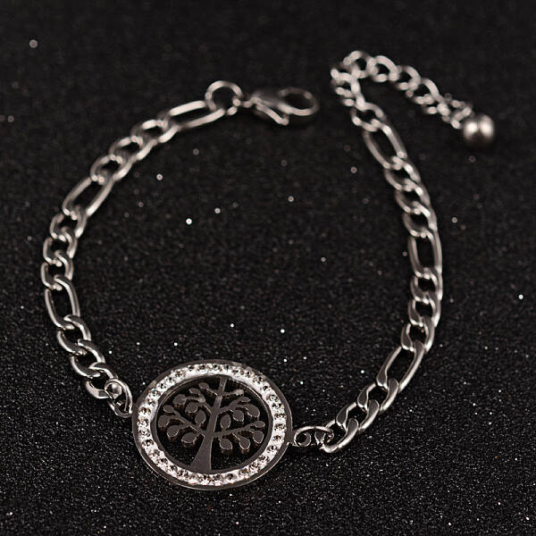 Tree of Life 304 Stainless Steel Link Bracelets