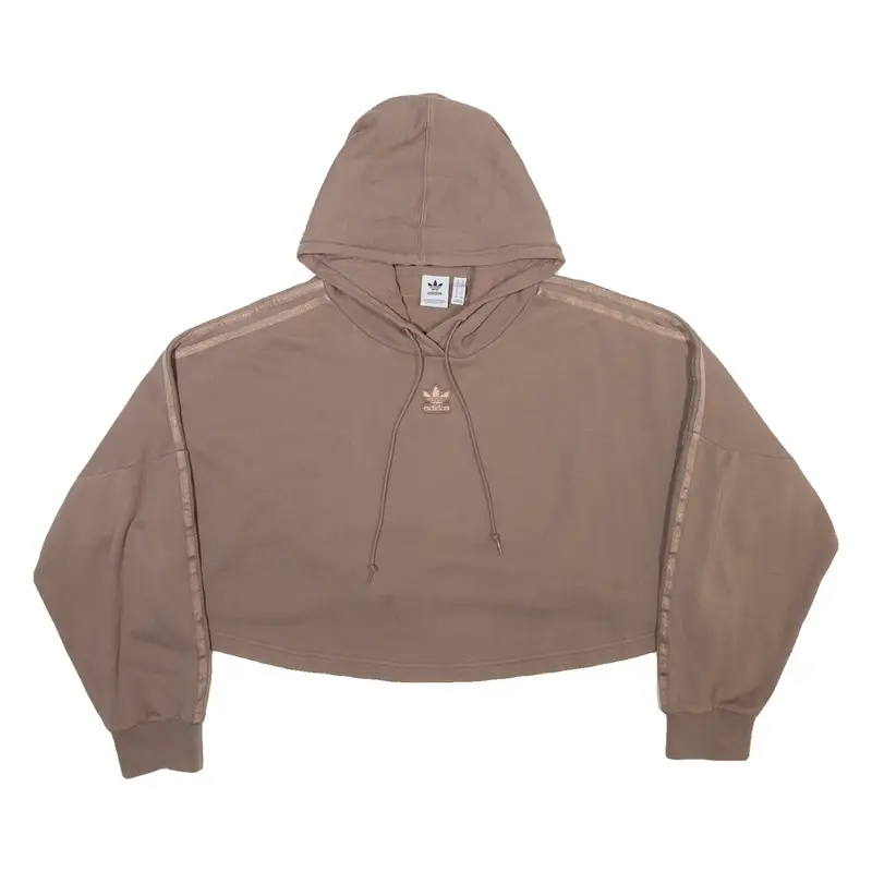 ADIDAS ORIGINALS Cropped Womens Brown Hoodie UK 14