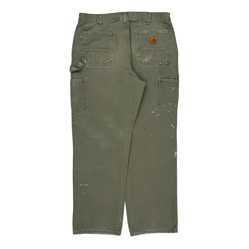 Workwear Carhartt Carpenter Trousers - 34? Waist Khaki Cotton