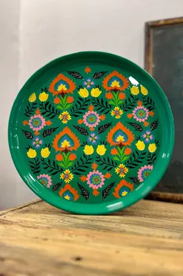 Plate Plateau S Plateau Sri Suzani-Orange | Color: SUZANI ORANGE | Size: U