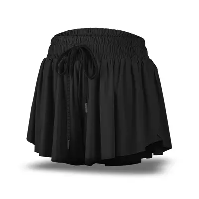 2 in 1 Flowy Sports Shorts for Women Gym Yoga Athletic Running Workout Biker Shorts Tennis Golf Skort Skirt Cute Clothes Casu...
