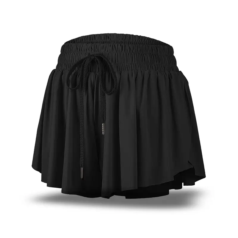 2 in 1 Flowy Sports Shorts for Women Gym Yoga Athletic Running Workout Biker Shorts Tennis Golf Skort Skirt Cute Clothes Casu...