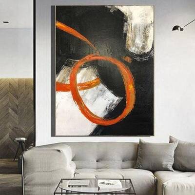 Contemporary Art Abstract Oil Painting Texture Canvas Art Black White Wall Modern Art| UNWRITTEN NOTE