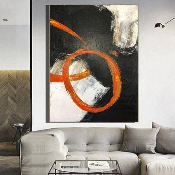 Contemporary Art Abstract Oil Painting Texture Canvas Art Black White Wall Modern Art| UNWRITTEN NOTE