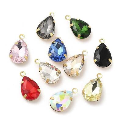 Faceted Glass Rhinestone Pendant