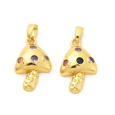 Brass Micro Pave Cubic Zirconia Pendants