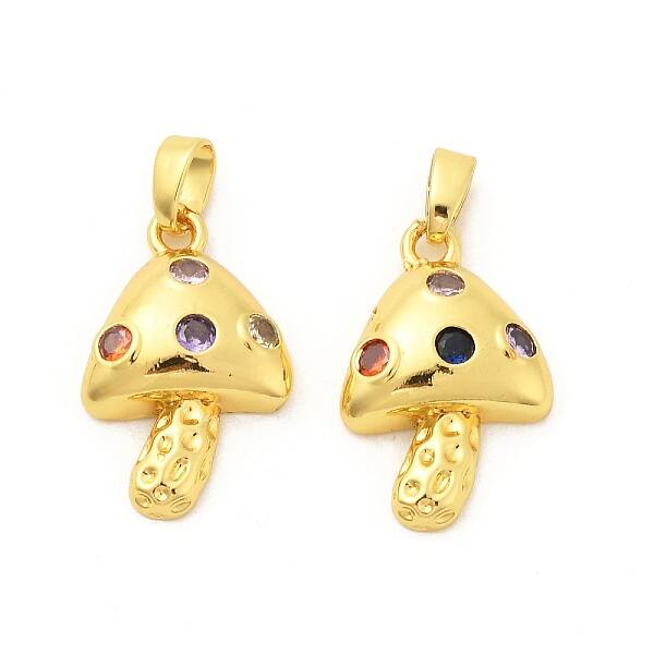 Brass Micro Pave Cubic Zirconia Pendants
