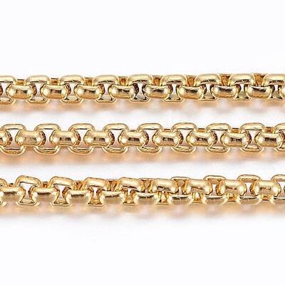 Ion Plating(IP) 304 Stainless Steel Venetian Chains/Box Chains